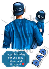 Dad and son Cake Topper