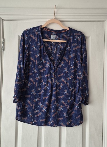 Mantaray blue dragonfly print