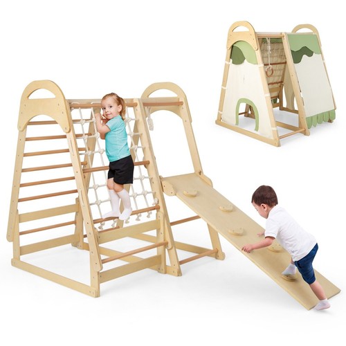 Wooden climber playset - climber,