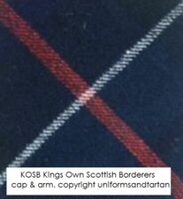 WW2 British Army KOSB Kings Own Scottish Borderers tartan patch Tam o Shanter