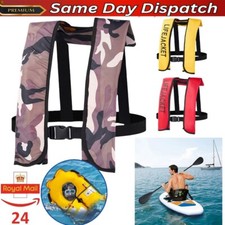 Inflatable Life Jacket 150N Buoyancy Professional Sailing Boat Vest for Adult