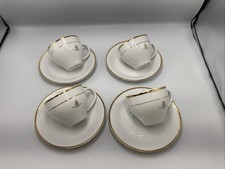 4 x Queen  Elizabeth II Golden Jubilee Porcelain Tea Cup Saucer Sets - Spares B