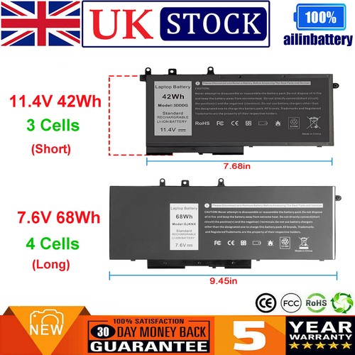Gjknx 3dddg battery - for, dell