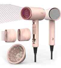 Hair Dryer Ceramic Heat Ionic 1800-2400w Power Blow +Diffuser Brush Nozzle Pink