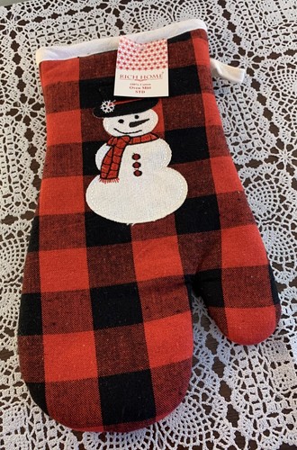 Buffalo plaid oven mitt - buffalo, rich