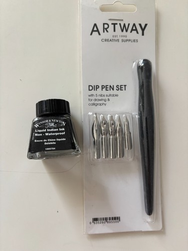 Artway dip pen set nibs - set,