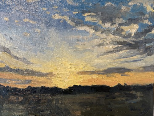 Oxfordshire sunset oil - oxfordshire,