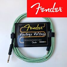 NEW Fender Vintage Voltage Guitar Bass Lead cable 3 metre 10ft Blue/Green/Yellow