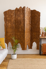 Hand-Carved Teak Wood Screen