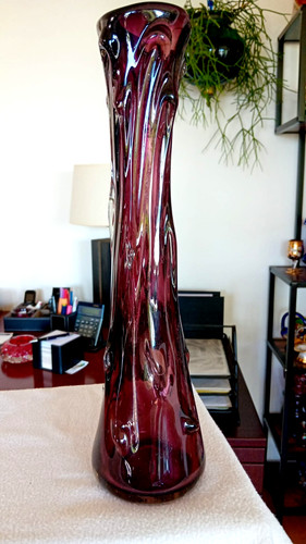 Large heavy glass vase - large,
