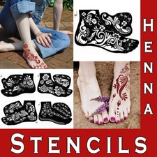 Henna Stencil Mandala Foot Mehndi Reusable Leg Glitter Temporary Tattoo Template