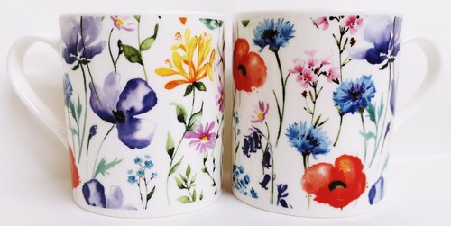 Wildflowers meadow mugs set - wildflowers,