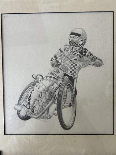 Speedway framed drawing - framed,