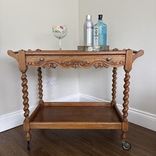 Vintage Wooden Drinks Trolley