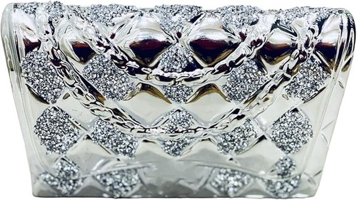 Silver crushed diamond - silver,