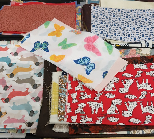 Fabric remnants scrap bag - remnants,
