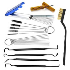 For Carburetor Carb Cleaning Jet Remover Cleaner Kit Tool Set 26 Needle 6Brushes