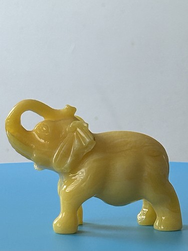 Vintage faux amber elephant - vintage,