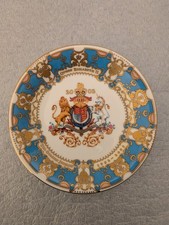 Queen Elizabeth II Golden Jubilee Commemorative Bone China Plate 26cm Diameter