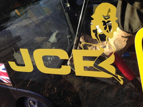 Jcb digger tractor - decal, funny