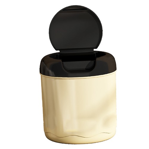 New desktop trash - can, cream