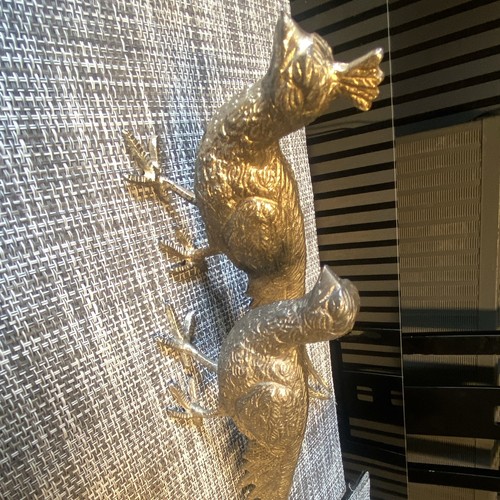 Brass wall mounted pheasant - brass, wall-mounted