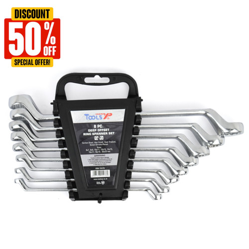 8pc ring spanner wrench set - 8pc,