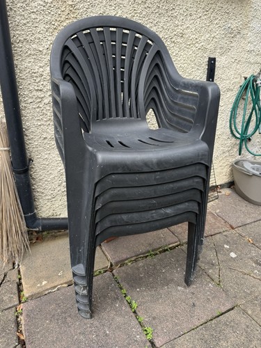 Black plastic stackable - plastic,