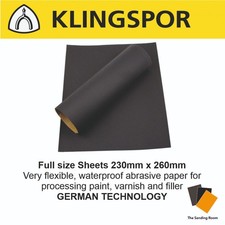 WET AND DRY SANDPAPER Sand Paper 60 - 2500 GRIT KLINGSPOR German Mixed Grit Pack