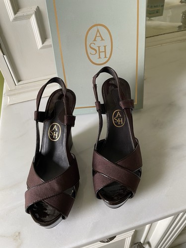 Brown wedge sandals women - wedge, size