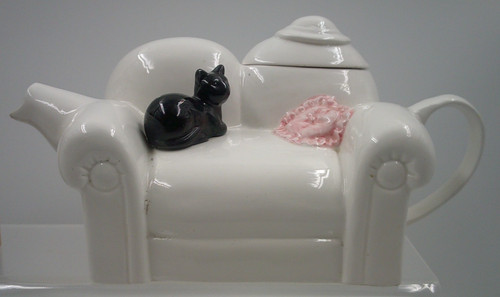 Black cat sitting - sitting, on