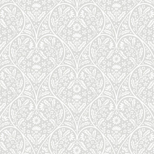 White heart damask pvc vinyl - white,