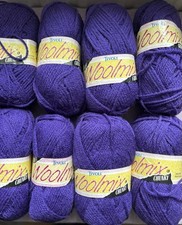 Tivoli Woolmix Chunky Yarn 8x100g Balls Purple 30% Wool Made In Cork Ireland