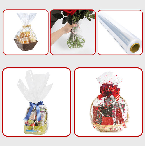 Clear cellophane wrap roll - clear,