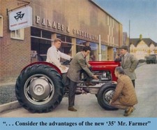 Vintage Massey Ferguson Heritage 35 Mr Farmer Tractor Poster Brochure Art A3