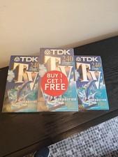 TDK E240 VHS Blank Tapes x 5