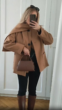 Zara Wool Coat Jacket With Scarf Camel Beige Size XS S M L 2095/207 New