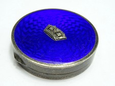 Vintage Antique Blue Guilloche