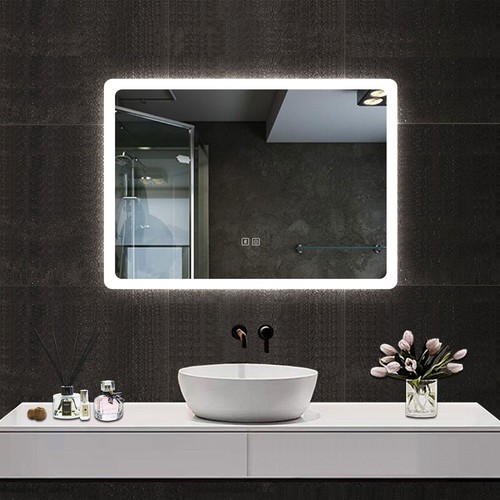 Illuminated bathroom mirror - bathroom,