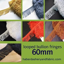 Fringe Tassel Looped Trim Bullion Fringing DRESS FRINGING 60 mm Tassels dance