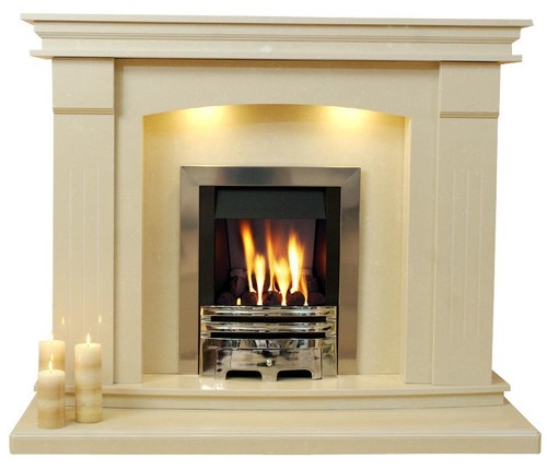 New marble fireplace - fireplace,, sheridan