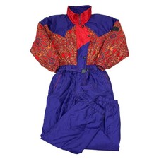 Vintage Purple Ski Suit 90s