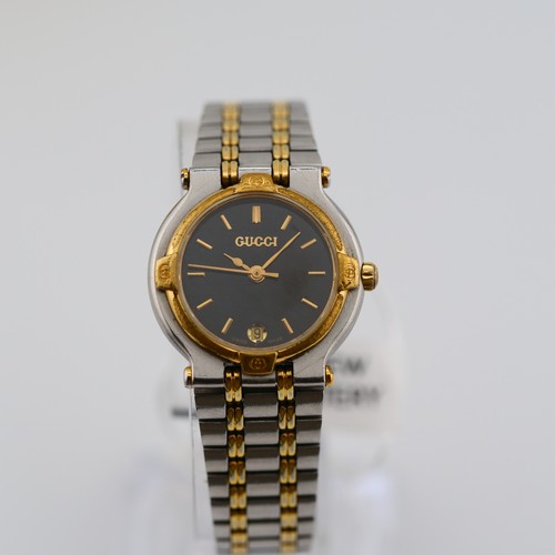 Gucci 9000l ladies two - 9000l, two-tone