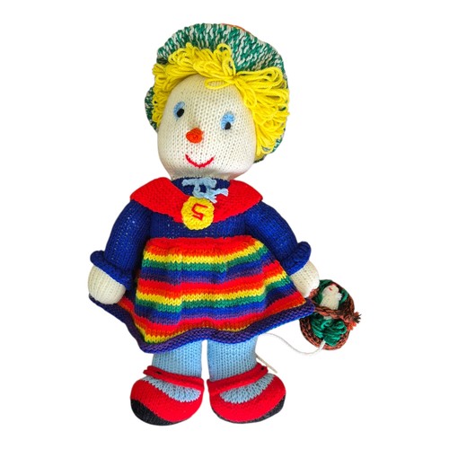 Hand knitted scarecrow doll - hand,