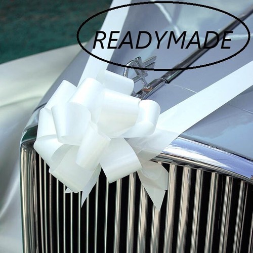 Readymade white wedding car - white,