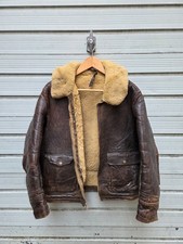WW2 USAAF AN-J-4 AN-6553 Leather & Sheepskin Shearling Flying Bomber Jacket