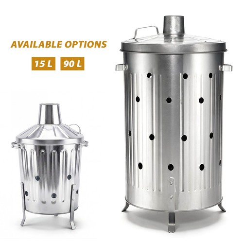 15l 90l incinerator fire - 90l, bin