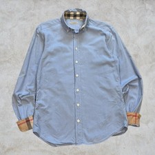 Burberry Brit Long Sleeve Shirt Men’s Small Nova Check Collar Cuffs Designer
