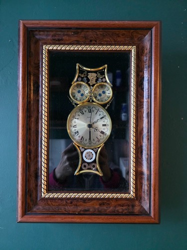 Vintage framed owl wall clock - framed,