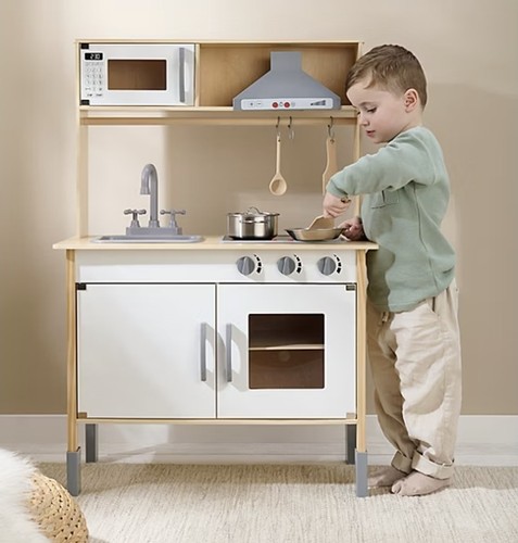 Wooden white kitchen pretend - kitchen,